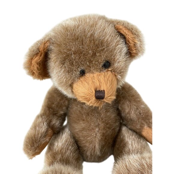 Silvery Brown Plush Teddy Bear 9 in Sitting Bear Stuffed Animal Toy - Picture 2 of 6
